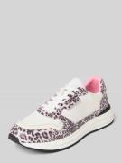 Marc Cain Bags & Shoes Sneaker aus Leder-Mix mit Animal-Print in Weiss...