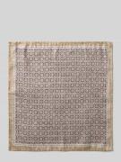 Verugia Einstecktuch aus reiner Seide mit Allover-Print in Schlamm, Gr...