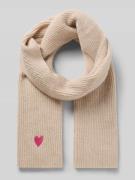 Pieces Schal mit Stickerei Modell 'MALIKA' in Beige Melange, Größe 1