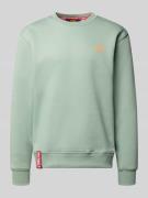 Alpha Industries Sweatshirt mit gerippten Abschlüssen in Mint, Größe X...