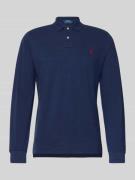 Polo Ralph Lauren Poloshirt mit Label-Stitching in Marine Melange, Grö...