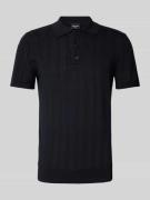 Strellson Slim Fit Poloshirt mit Lochmuster Modell 'Keeth' in Black, G...