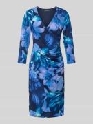 Swing Cocktailkleid in Wickel-Optik in Marine, Größe 40