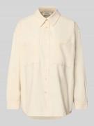 American Vintage Hemdbluse mit Knopfleiste in Ecru, Größe M/L