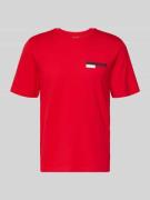 Jack & Jones T-Shirt mit Label-Print Modell 'CORP' in Kirsche, Größe L