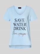 miss goodlife T-Shirt mit Statement-Print in Hellblau, Größe L