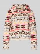 Only Regular Fit Sweatjacke mit Kapuze Modell 'ANNA' in Pink, Größe L