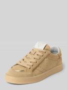 Guess Sneaker aus Leder-Mix mit Logo-Prägung Modell 'Hell' in Beige, G...