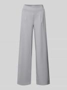 ICHI Wide Fit Stoffhose mit Viskose-Anteil Modell 'Kate' in Hellgrau, ...