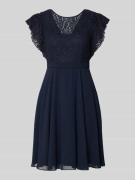 Jake*s Cocktail Cocktailkleid mit Rundhalsausschnitt in Marine Melange...