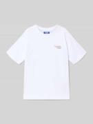 Jack & Jones T-Shirt mit Label-Print Modell 'ROAR' in Weiss, Größe 140