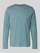 Schiesser Longsleeve mit geripptem Rundhalsausschnitt in Aqua, Größe 5...