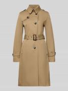 Jake*s Casual Mantel mit Stoffgürtel in Sand, Größe 34