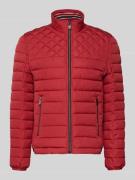 Christian Berg Men Slim Fit Steppjacke mit gefüttertem Kragen in Rot, ...