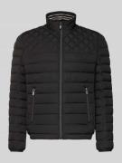 Christian Berg Men Slim Fit Steppjacke mit gefüttertem Kragen in Black...