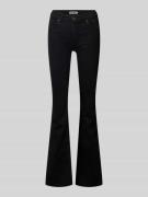 Review Flared Jeans mit mittelhohem Bund in schwarzer Waschung in Blac...