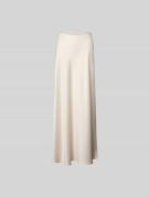 Juvia Maxirock mit Reißverschluss aus Satin in Ecru, Größe L