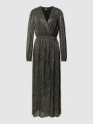 THE KOOPLES Maxikleid im Metallic-Look mit V-Ausschnitt in Silber, Grö...