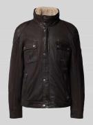 MAURITIUS Kunstlederjacke Modell 'GARRECK' in Dunkelbraun, Größe S