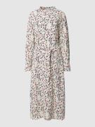 Tommy Hilfiger Blusenkleid mit Allover-Muster in Ecru, Größe 38
