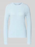 Vila Strickpullover mit gerippten Abschlüssen Modell 'dalo' in Hellbla...