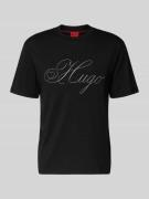HUGO Regular Fit T-Shirt aus reiner Baumwolle Modell 'DALENT' in Black...