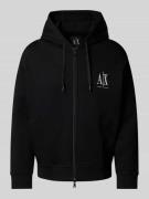 ARMANI EXCHANGE Sweatjacke mit Kapuze in Black, Größe L