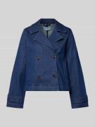 More & More Jacke mit Knopfverschluss in Jeansblau, Größe 36