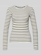 Pieces Slim Fit Langarmshirt aus Baumwoll-Mix in Black, Größe L