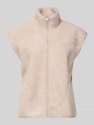 Pieces Regular Fit Weste in Teddyfell-Optik Modell 'SADIA' in Beige, G...