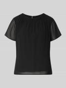s.Oliver BLACK LABEL Regular Fit Blusenshirt mit semitransparenten Ärm...