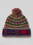 Polo Ralph Lauren Pudelmütze aus Woll-Mix in Oliv, Größe 1