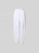 ROTATE Stoffhose mit elastischem Bund in Weiss, Größe 34