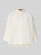 Windsor Relaxed Fit Hemdbluse in semitransparentem Design in Offwhite,...