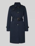 Jake*s Casual Trenchcoat mit Stoffgürtel in Dunkelblau, Größe 34