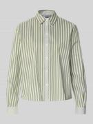 More & More Hemdbluse mit Knopfleiste in Oliv, Größe 34