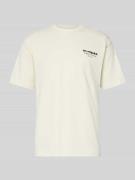 WOODBIRD T-Shirt mit Label-Print Modell 'Baine' in Offwhite, Größe L