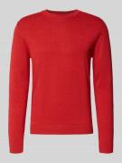 Tom Tailor Regular Fit Strickpullover aus reiner Baumwolle in Rot, Grö...