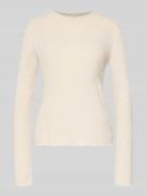 s.Oliver RED LABEL Slim Fit Langarmshirt mit Viskose-Anteil in Sand, G...