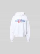 Dsquared2 Relaxed Fit Hoodie mit Logo-Print in Weiss, Größe L