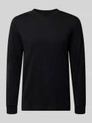 Tom Tailor Regular Fit Langarmshirt aus reiner Baumwolle in Black, Grö...