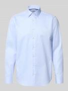 Jake*s Regular Fit Business Hemd aus Baumwolle mit Kentkragen in Bleu,...