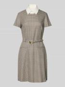 HUGO Knielanges Etuikleid mit Allover-Muster Modell 'KETALI' in Beige,...