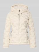 s.Oliver RED LABEL Regular Fit Steppjacke mit Kapuze in Kitt, Größe 32