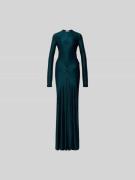 Victoria Beckham Slim Fit Maxikleid aus Viskose-Mix in Dunkelblau, Grö...