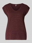 Pieces Regular Fit Shirt aus Viskose-Mix Modell 'BILLO' in Bordeaux, G...