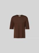 Officine Générale Relaxed Fit T-Shirt aus Lyocell-Woll-Mix in Mittelbr...