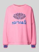 miss goodlife Oversized Sweatshirt mit gerippten Abschlüssen in Rosa, ...