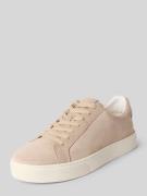 Marc O'Polo Low Top Sneaker aus reinem Rindsleder in Taupe, Größe 40