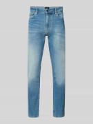 BOSS Orange Slim Fit Jeans aus Baumwoll-Mix Modell 'ONYX' in Jeansblau...